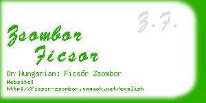 zsombor ficsor business card