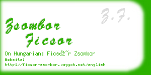 zsombor ficsor business card